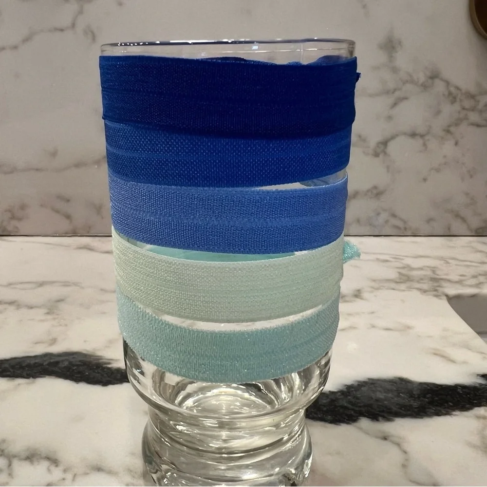 NWT ❤️ Anthropologie - Blue & Aqua Hair Ties Set of 5 - OS